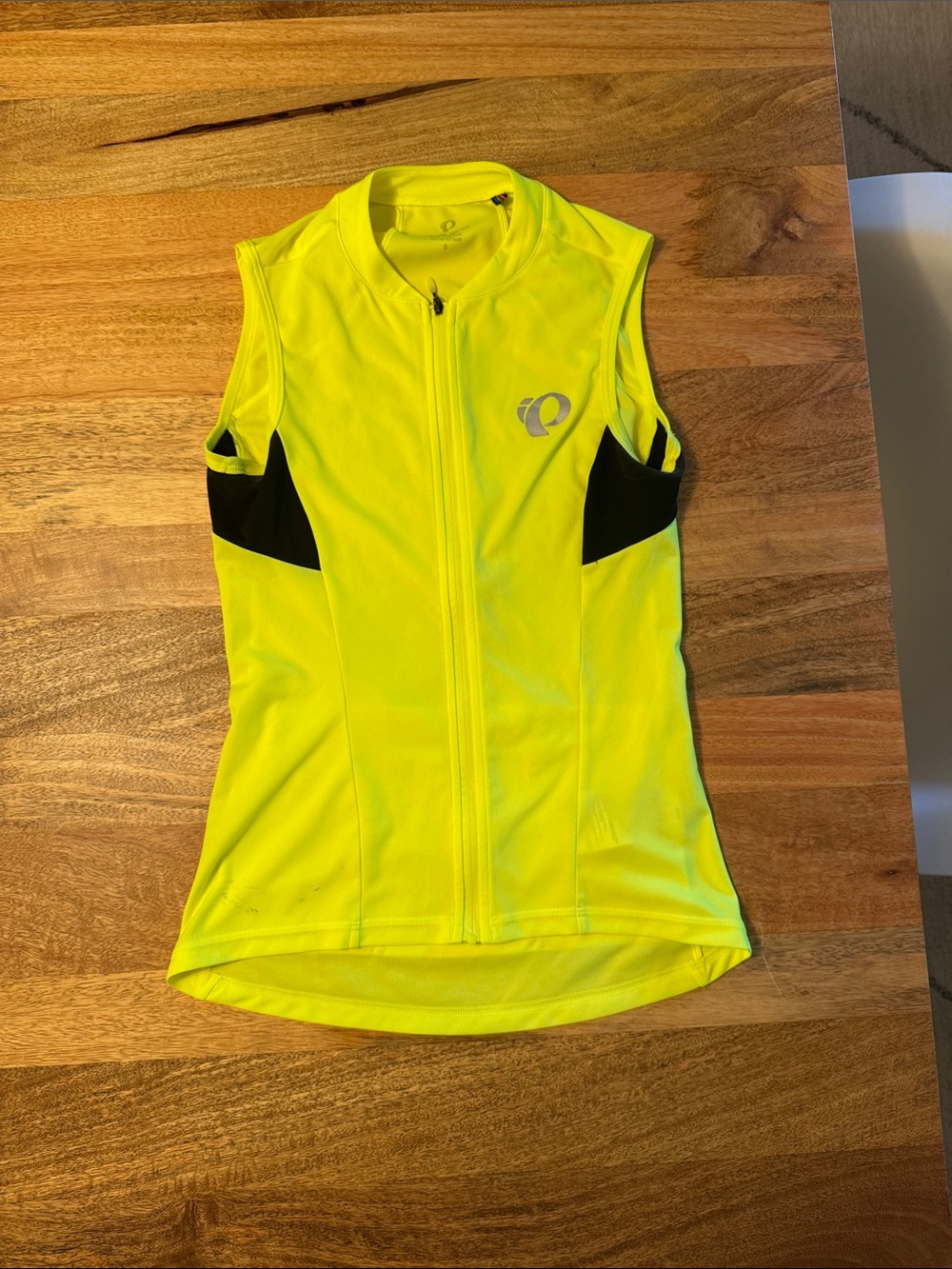 Pearl Izumi Neon Yellow Sleeveless Cycling Jersey with Black Accents